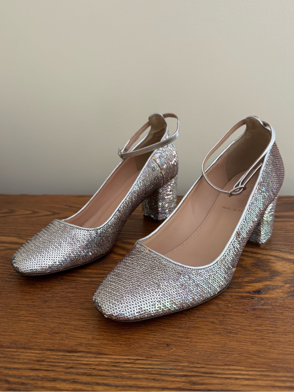 J.Crew Silver & Gold Sequin Pumps